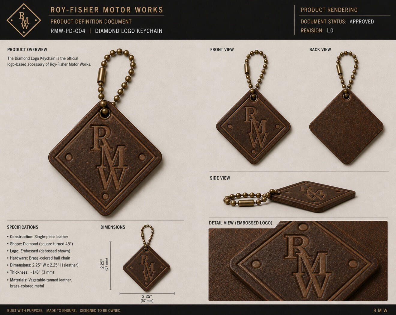 Diamond Logo Keychain